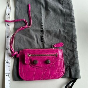 Balenciaga small leather pouch, fuchsia colour !
